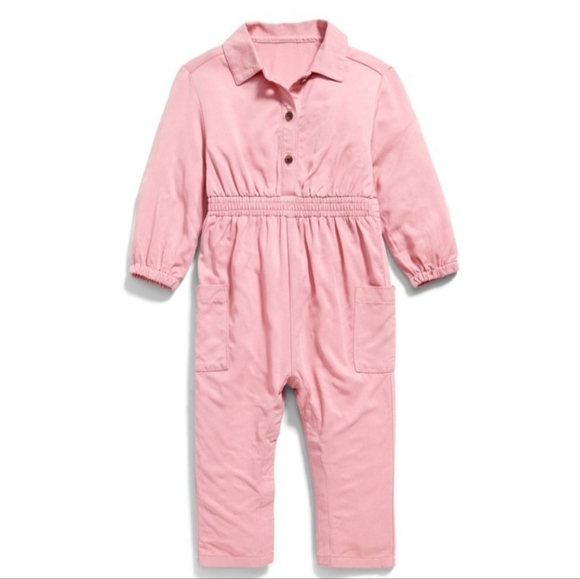 Old Navy Long-Sleeve Utility Pocket Jumpsuit for Baby 12-18 months - Picture 1 of 7
